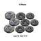 12 Pieces 23mm Gray Marble Shell Buttons 2-Hole Faux Shell Plastic Sewing Buttons